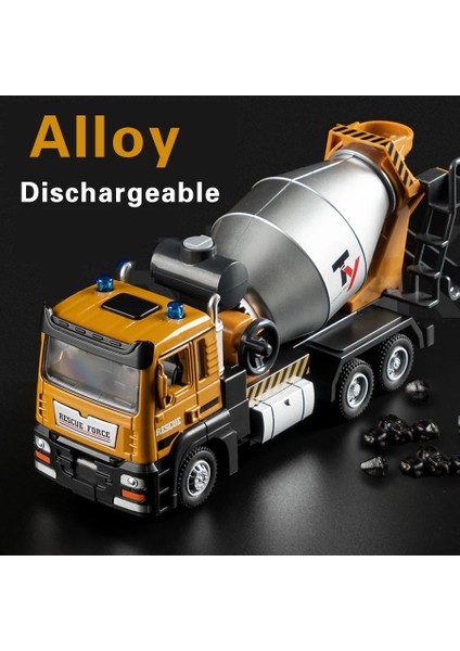 Çocuğun Oyuncak Alaşım Mikser Çocuk Büyük Beton Çimento Makinesi Tanker Iş Makinesi Modeli Hatıra Doğum Günü Hediyesi Set (Yurt Dışından)