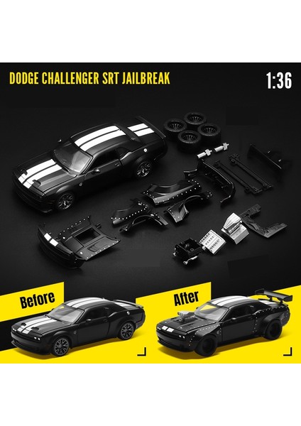 Cca Serın Şık Otomatık 1/36 Dodge Challenger Srt Hellcat Monte Modifiye Oyuncak Araba Modeli Döküm Alaşım Minyatür Koleksiyonu Hediye (Yurt Dışından)