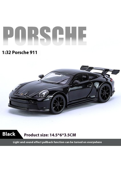 1:32 911 Gt3 Rs Alaşım Spor Araba Modeli Döküm Metal Araba Yarışı Araçlar Modeli Yüksek Simülasyon Ses Işığı Çocuk Oyuncağı Hediye Çocuk (Yurt Dışından)