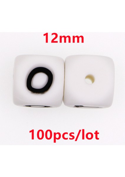 100 Adet 12 mm Silikon Mektup Boncuk Silikon Yuvarlak Boncuk Dağınık Boncuklar Gıda Sınıfı Diy Bilezik Kolye Emzik Zinciri Aksesuarları (Yurt Dışından)