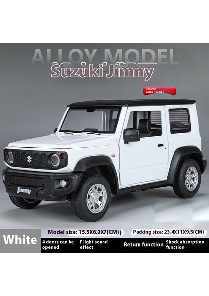 1:24 Suzuki Jimny Off Road Suv Alaşım Metal Döküm Model Araç Ses ve Işık Koleksiyonu Ekran Hobi Dekorasyon Hediyeler Için Boy (Yurt Dışından)