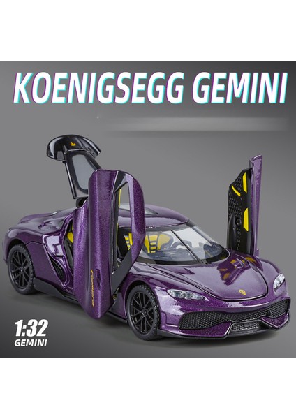 1:32 Gemini Gt Alaşım Supercar Modeli Modeli Simülasyon Araç Modeli Ses ve Işık Koleksiyonu Çocuk Oyuncak Hediyeler (Yurt Dışından)