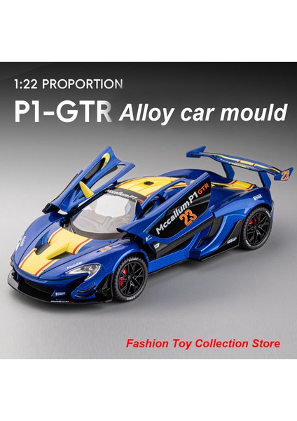 1:22 Mccallum P1 Gtr Alaşım Araba Modeli Yüksek Simülasyon Döküm Oyuncak Ses ve Işık Geri Çekin Araçlar Dekorasyon Oyuncaklar (Yurt Dışından)