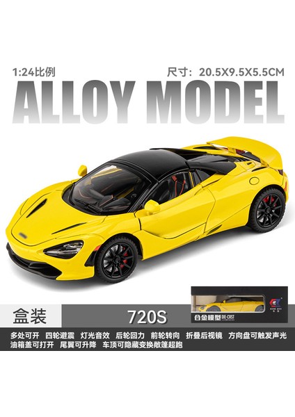 1/24 Ölçekli M720 S Süper Sportcar Alaşım Diecast Simülasyon Model Araba Ses ve Işık ile Geri Çekin Oyuncaklar Çocuklar Için Hediyeler (Yurt Dışından)