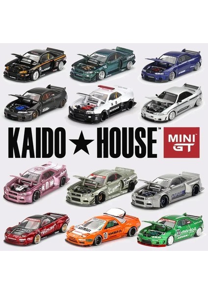 Kaido House + Mınıgt 1/64 Nissan Skyline Gt-R (R34)(R33) Honda Nsx Racing Kaido Works V3 V2 Khmg Arabalar Alaşım Döküm Metal Modeli (Yurt Dışından)