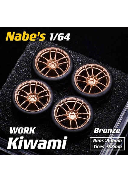 1/64 Chika Tekerlekler Kauçuk Lastikli Model Araba Modifiye Parçaları Hotwheels Tomica Minigt Için Bbs Rs Jdm Vıp (As ile Birlikte Verilir) (Yurt Dışından)