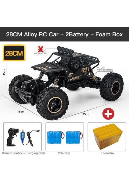 Zwn 1:12/1:16 4WD Uzaktan Kumanda Araba LED Işıkları ile 2.4g Radyo Rc Arabalar Off-Road 4x4 Kontrol Kamyon Oyuncaklar Çocuklar Için Hediyeler (Yurt Dışından)