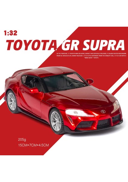 1/32 Toyota gr Supra Döküm Alaşım Araba Modeli Yüksek Simülasyon Metal Oyuncak Ses Işığı ile Geri Çekin Çocuk Çocuk Koleksiyonu (Yurt Dışından)