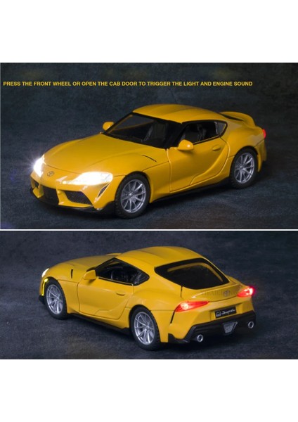1/32 Toyota gr Supra Döküm Alaşım Araba Modeli Yüksek Simülasyon Metal Oyuncak Ses Işığı ile Geri Çekin Çocuk Çocuk Koleksiyonu (Yurt Dışından) fiyatları