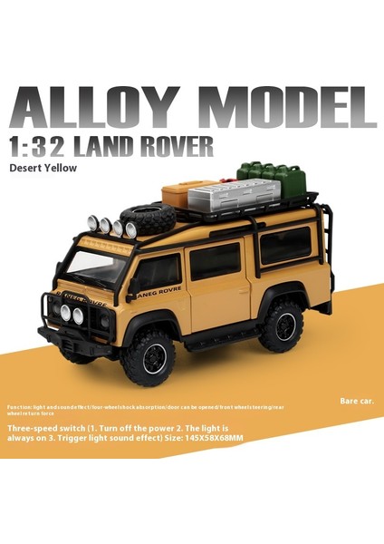 1:32 Land Rover Defender Van Off Road Alaşım Pres Döküm Model Araç Ses ve Işık Açık Hobi Dekoratif Süsler Arkadaşla Hediyeler (Yurt Dışından)
