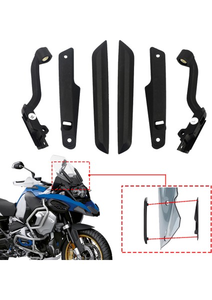 R1200GS Ön Cam Braketi R1250GS Ön Cam Trim Şerit Ayarlanabilir Kaldırma Tutucu Bmw Gs R1250 R1200 Lc Macera 2013-2021 (Yurt Dışından)