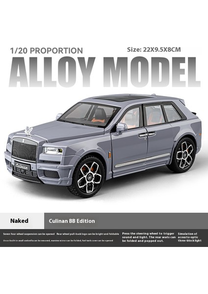1:20 Rolls Royce Cullinan Lüks Off Road Suv Alaşım Metal Pres Döküm Model Araba Koleksiyonu Hobi Dekorasyon Tatil Hediyeler Erkek Arkadaşı (Yurt Dışından)
