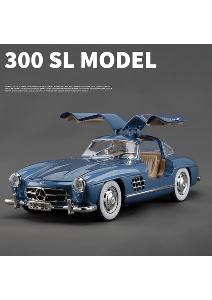 1:24 Mercedes-Benz 300SL 1936 Alaşım Model Araba Oyuncak Döküm Metal Döküm Ses ve Işık Oyuncak Arabalar Çocuklar Için Araç (Yurt Dışından)