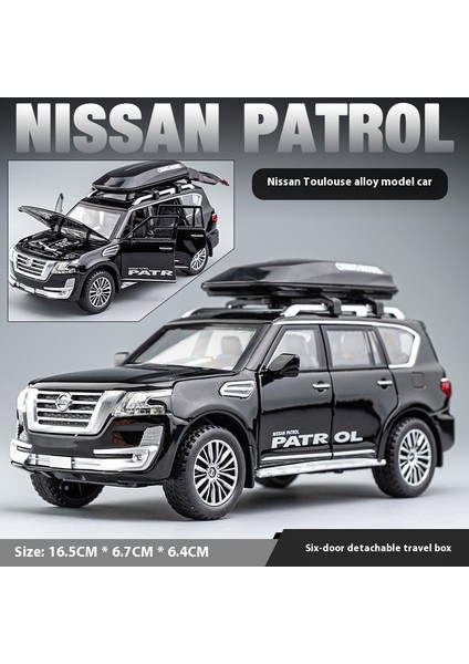 1:32 Nissan Devriye Off Road Suv Alaşım Metal Pres Döküm Model Araç Geri Çekin Serisi Ses ve Işık Oyuncak Araba Için Erkek Hediye Doğum Günü (Yurt Dışından)