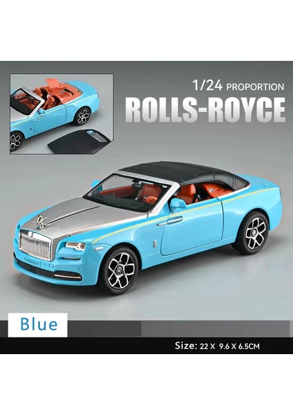 1:24 Rolls Royce Şafak Araba Modeli Simülasyon Alaşım Cabrio Spor Araba Ses ve Işık Geri Çekin Oyuncak Araba Çocuk Koleksiyonu Hediye (Yurt Dışından)