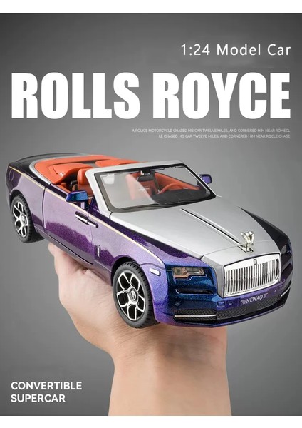 1:24 Rolls Royce Şafak Araba Modeli Simülasyon Alaşım Cabrio Spor Araba Ses ve Işık Geri Çekin Oyuncak Araba Çocuk Koleksiyonu Hediye (Yurt Dışından) fiyatları