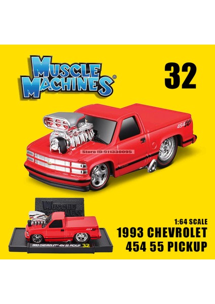 Maisto 1:64 1993 Chevrolet 454 Lamborghini Chevrolet Datsun Klasik Statik Araba Alaşım Döküm Araba Modeli Koleksiyonu Hediye Oyuncak (Yurt Dışından)