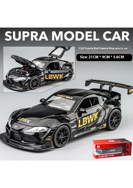 1:22 Toyota Supra Araba Yarışı Modeli Alaşım Pres Döküm ve Oyuncak Metal Araçlar Oyuncak Araba Modeli Yüksek Simülasyon Ses Işığı Çocuk Oyuncakları (Yurt Dışından)