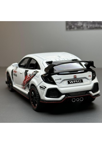 1/32 Honda Civic Type-R Süper Modifiye Spor Araba Alaşım Metal Pres Döküm Model Araba Kapalı Yüksek Simülasyon Süs Ses ve Işık Hediye (Yurt Dışından) fiyatları