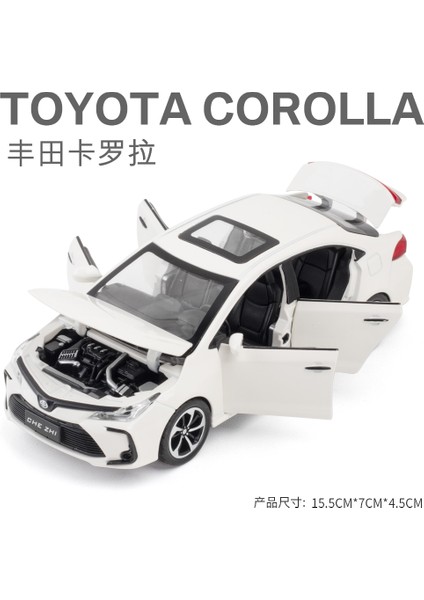 Diecast 1:32 Toyota Corolla Alaşım Araba Modeli Ses Işık Geri Çekin Oyuncak Araba Merkezi Kontrol Süsler Toplamak Zarif Hediye Kutuları (Yurt Dışından)