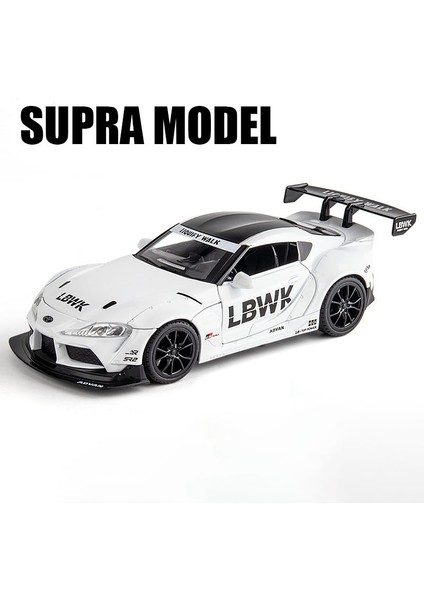 1:22 Ölçekli Supra Araba Modeli Oyuncak Alaşım Döküm Yüksek Simülasyon Metal Ses Işığı Yarış Arabaları Modelleri Çocuk Boys Hediyeler Koleksiyonu (Yurt Dışından)