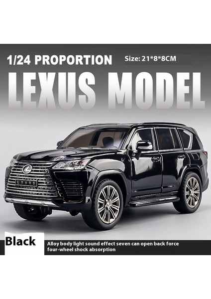 1:24 Lexus LX600 Büyük Off Road Suv Alaşım Pres Döküm Model Araç Ses ve Işık Toplama Hobi Çocuk Oyuncakları Erkekler Için Doğum Günü Hediyesi (Yurt Dışından)