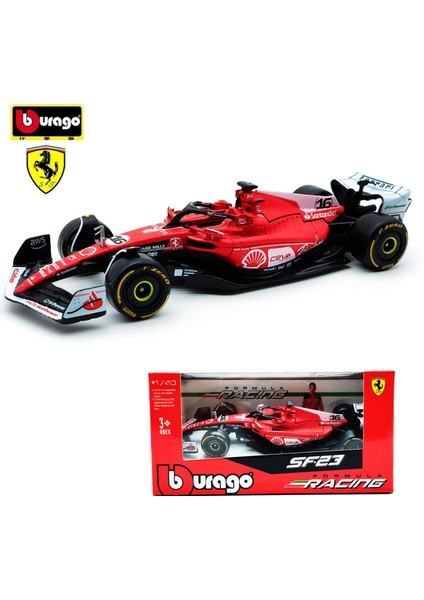 Bburago 1:43 2023 Ferrari SF23 Monza # 16 # 55 F1 Yarış Formülü Araba Statik Simülasyon Döküm Alaşım Model Araba (Yurt Dışından)