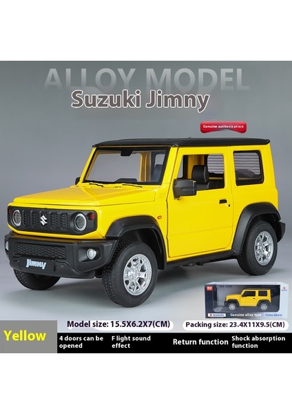 1:24 Suzuki Jimny Off Road Suv Alaşım Metal Döküm Model Araç Ses ve Işık Koleksiyonu Ekran Hobi Dekorasyon Hediyeler Için Boy (Yurt Dışından)