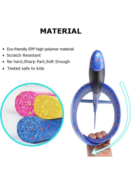 Paket 50CM Köpük Uçak Kitleri Uçan Planör Oyuncak LED Işık ile El Atmak Uçak Setleri Açık Oyun Uçak Modeli Oyuncaklar Çocuklar Için (Yurt Dışından)