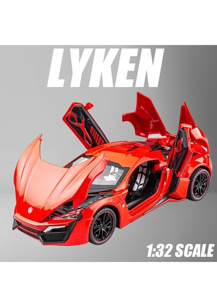 1:32 Simülasyon Lyken Hyper Hızlı Alaşım Spor Araba Modeli Pres Döküm ve Oyuncak Araçlar ve Öfkeli Arabalar Dekorasyon Oyuncaklar Çocuklar Için Çocuk (Yurt Dışından)