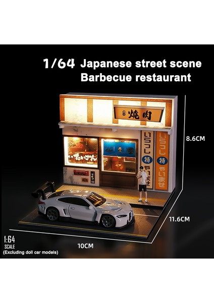 1/64 Taverna Restoranı Modeli Sahne Lamba Versiyonu ile Simülasyon Modeli Sahne Dekorasyon Toplama (Bebekler ve Araba Modelleri Hariç) (Yurt Dışından)