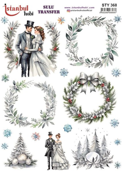 Yılbaşı Sulu Transfer 25X35CM STY368