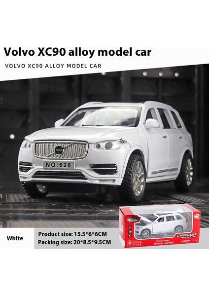 1:32 Volvo XC90 Suv Alaşım Araba Modeli Döküm Metal Modeli Ses ve Işık Çocuk Oyuncakları Araba Merkezi Kontrol Süsler Çocuklar Için Hediye (Yurt Dışından)