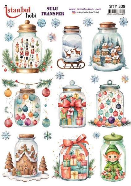 Yılbaşı Sulu Transfer 25X35CM STY338