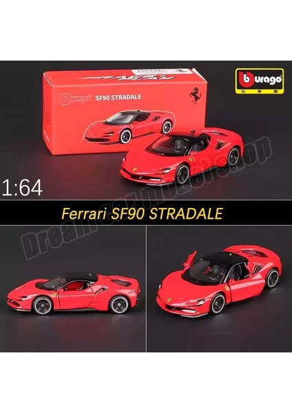 Bburago 1:64 Orijinal Ferrari Serisi Araba Monza Sp1 Laferrarı 488GTB F12 Tdf F40 F50 Enzo Ferrarı SF90 Alaşım Arabalar Modeli Oyuncak Hediye (Yurt Dışından)