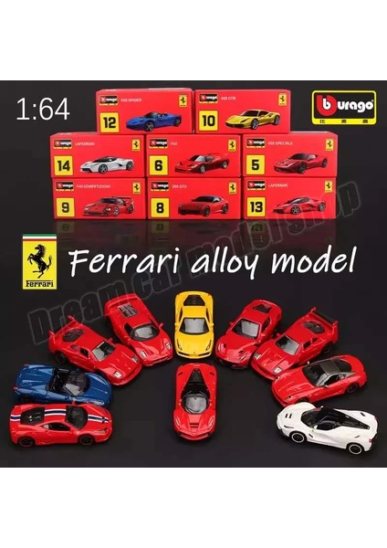 Bburago 1:64 Orijinal Ferrari Serisi Araba Monza Sp1 Laferrarı 488GTB F12 Tdf F40 F50 Enzo Ferrarı SF90 Alaşım Arabalar Modeli Oyuncak Hediye (Yurt Dışından)