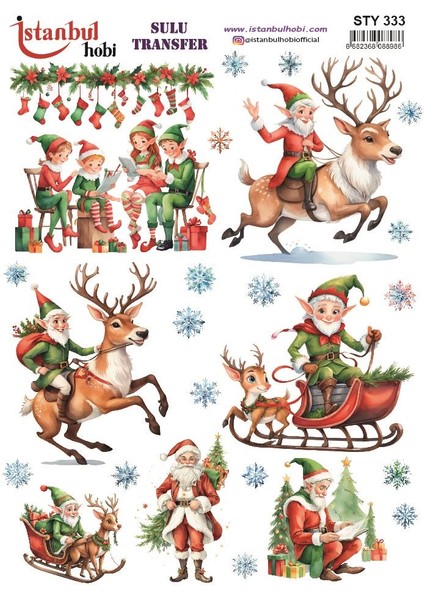 Yılbaşı Sulu Transfer 25X35CM STY333