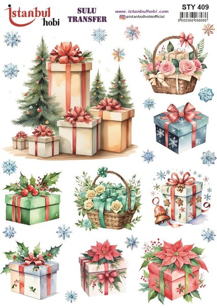 Yılbaşı Sulu Transfer 25X35CM STY409