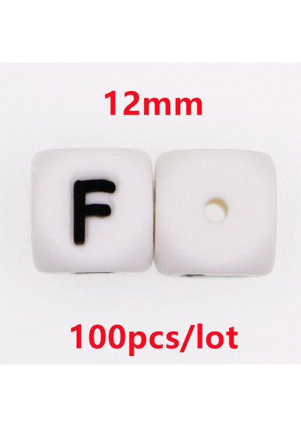 100 Adet 12 mm Silikon Mektup Boncuk Silikon Yuvarlak Boncuk Dağınık Boncuklar Gıda Sınıfı Diy Bilezik Kolye Emzik Zinciri Aksesuarları (Yurt Dışından)