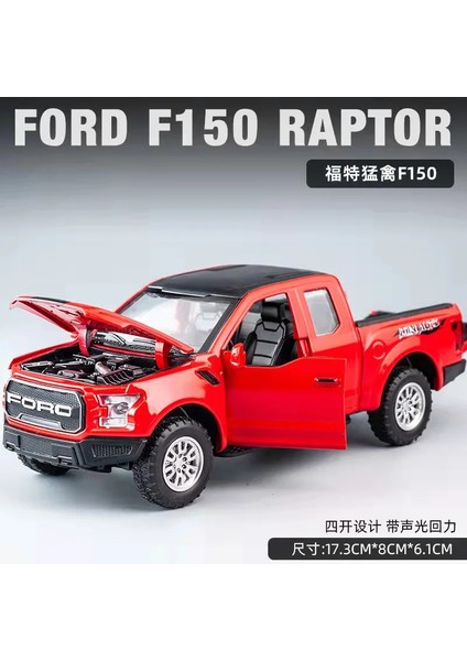 1:32 Ford Raptor F150 Pikap Off-Road Araç Döküm Metal Alaşım Model Araba Ses Işığı Geri Çekin Koleksiyon Çocuk Oyuncak Hediyeler A188 (Yurt Dışından)