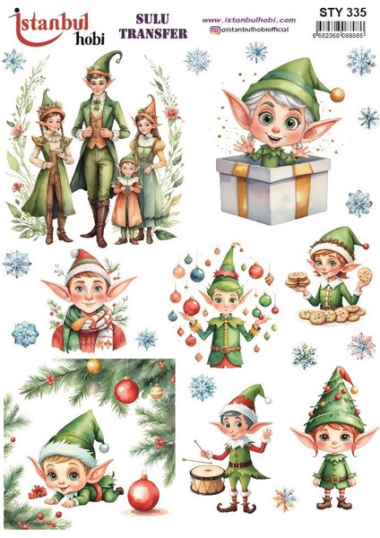 Yılbaşı Sulu Transfer 25X35CM STY335