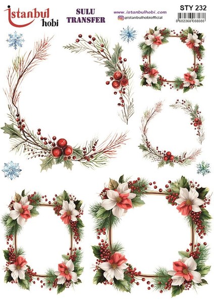 Yılbaşı Sulu Transfer 25X35CM STY232