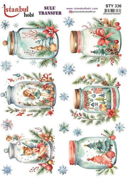 Yılbaşı Sulu Transfer 25X35CM STY336