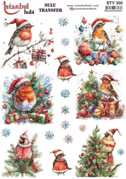 Yılbaşı Sulu Transfer 25X35CM STY300