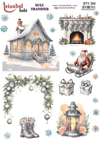 Yılbaşı Sulu Transfer 25X35CM STY360