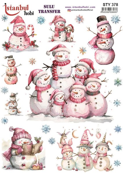 Yılbaşı Sulu Transfer 25X35CM STY378