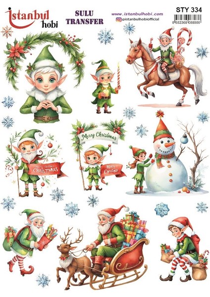 Yılbaşı Sulu Transfer 25X35CM STY334