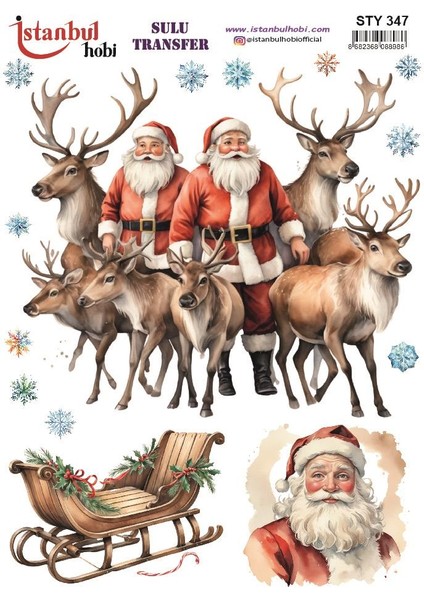 Yılbaşı Sulu Transfer 25X35CM STY347
