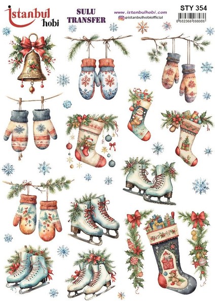 Yılbaşı Sulu Transfer 25X35CM STY354
