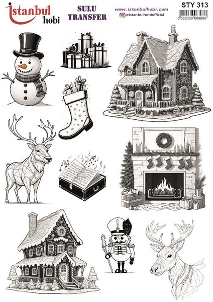 Yılbaşı Sulu Transfer 25X35CM STY313